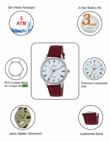 Maxima ATTIVO Women White Dial Analogue Watch - 60391LMLI